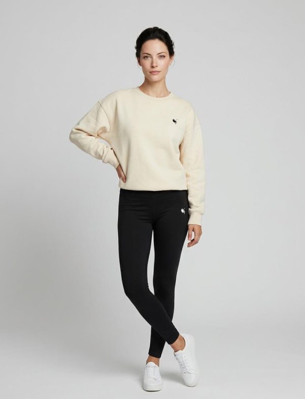 2 pièces/set Sweat-shirt-shirt col rond ample à motif poney et leggings skinny…